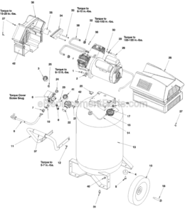 Page B Diagram and Parts List for CPFC2TV3525VP Type 1 Porter Cable Compressor